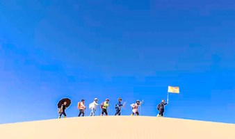 库布齐沙漠 端午3天徒步沙漠-百人沙漠徒步之旅-用脚丈量沙漠
